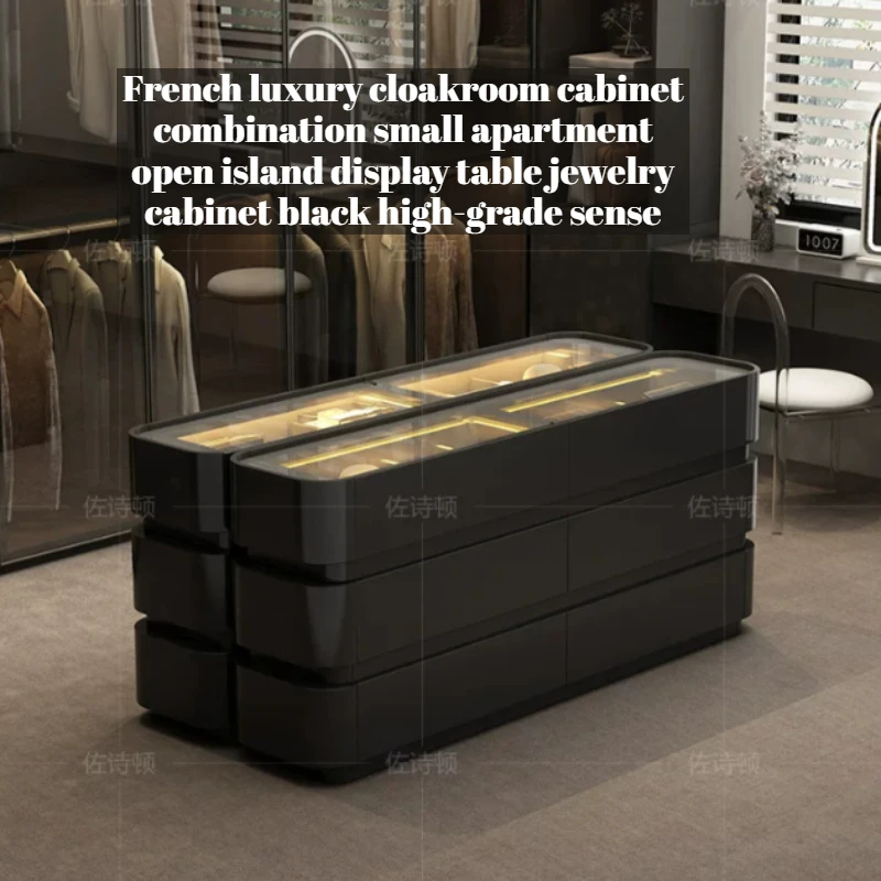 French Lights Cabinets Displays Glass Black Storage Cabinets Luxury Drawers Muebles Almacenamiento Furniture Clearance