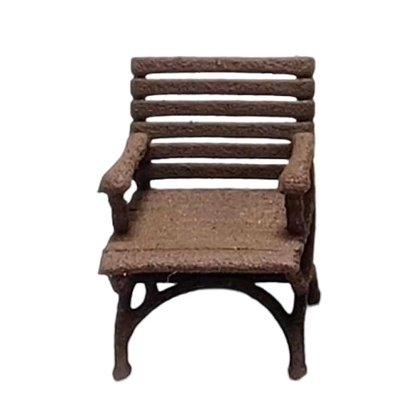

1: 64 Micro Landscape Furniture Miniature Resin Table and Chair Kit Indoors and Outdoors Decor Accessories DIY Figurine Cute