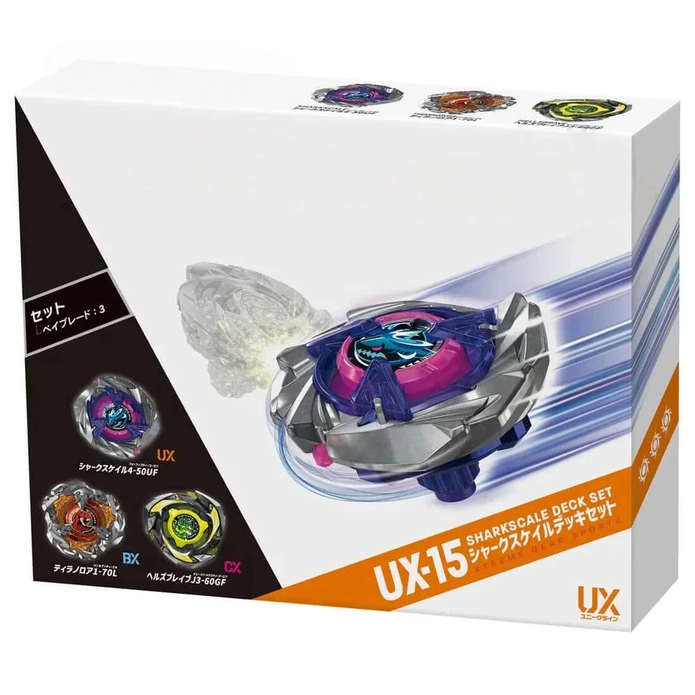 Beyx Burst Gyro X Toy UX-15 Battle X Shark Scale Deckset UX-14 UX13 UX12 UX11 UX09 UX08 UX06 UX01