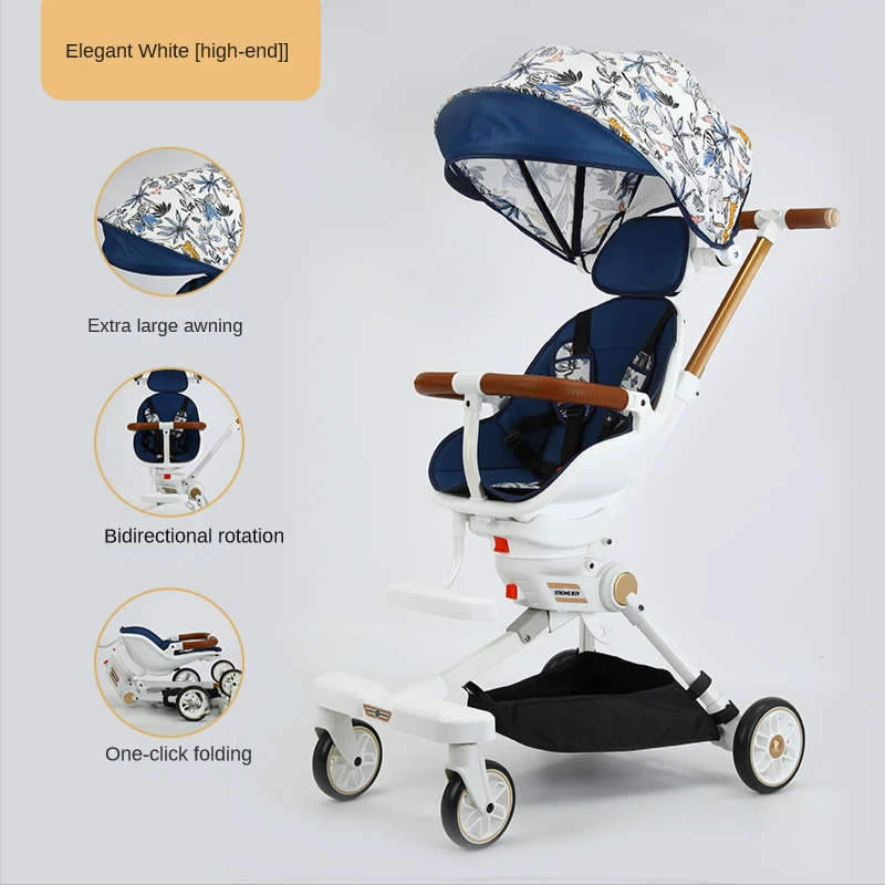 

Lightweight stroller can be carried on the plane baby stroller foldable Can sit and lie down baby trolley car four wheels