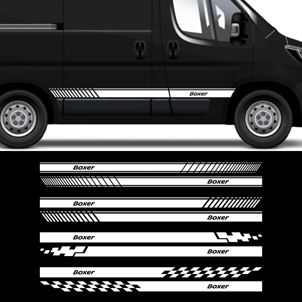 

Van Sticker For Peugeot Boxer E Eboxer Car Door Side Graphics Stripe Decor Decal Camper Vinyl Decoration Auto Tuning Accessories