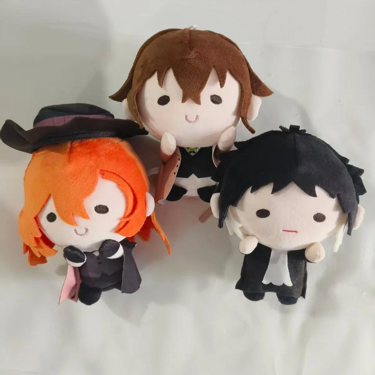 10cm Nakajima Atsushi dazai osamu Nakahara Chuuya Plushie Stuffed Doll Ryunosuke Akutagawa Plush Toys Pandents Toys Xmas Gift