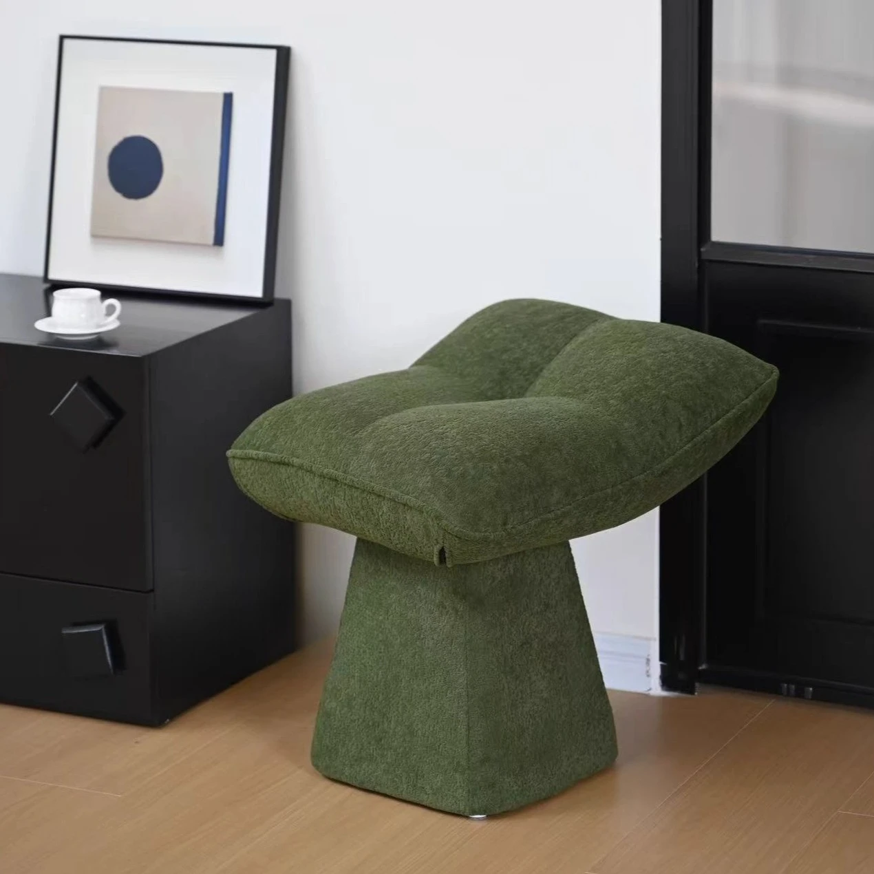 Creative Rotating Makeup Vanity Stool Swivel Dressing Table Bench Home Living Room Bedroom Low Sofa Footrest Chair Compact Seat