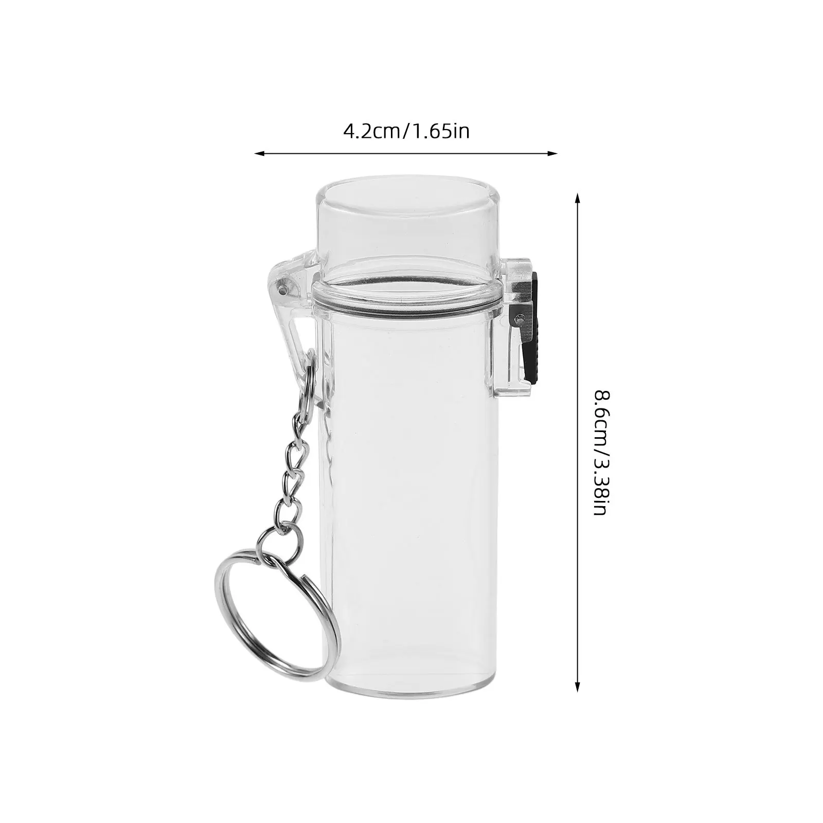 Waterproof Lighter Case Cigarette Travel Protective Keychain Sleeve Cover Container Organizer Holder Clear Portable