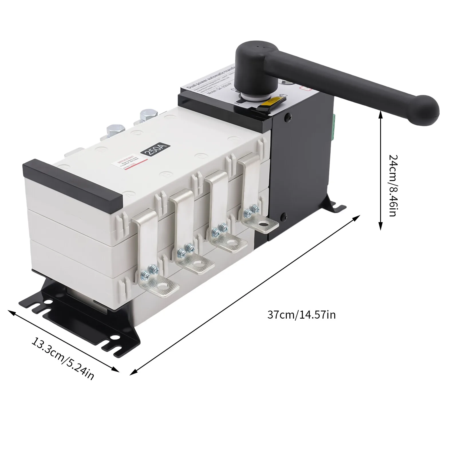 250A 4-Poles Industrial Automatic Transfer Switch AC 110V 220V Grid to Generator