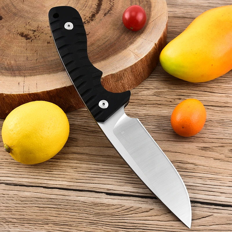 One-piece steel small straight knife camping outdoor fishing hiking portable EDC pocket knife