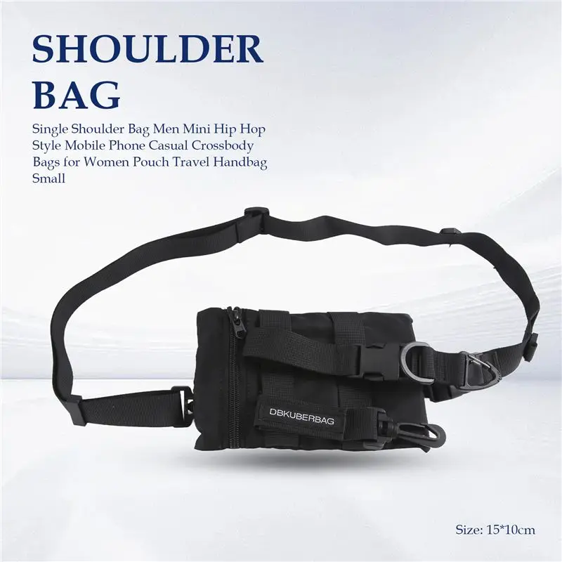 ABRT-Single Shoulder Bag Men Mini Hip Hop Style Mobile Phone Casual Crossbody Bags For Women Pouch Travel Handbag
