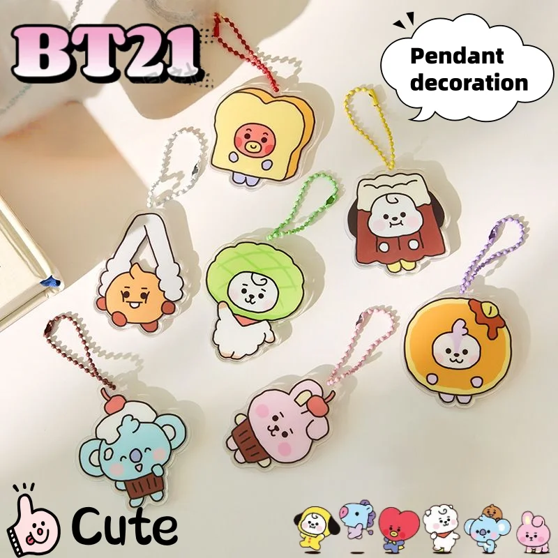 

Брелок BT21 Koya Tata Mang: милый, кавайный, креативный аниме-аксессуар, высококачественный персонализированный мультяшный кулон для рюкзака Zhuang Yi