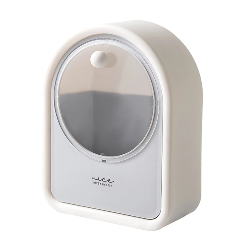 Kotak penyimpanan ABWR, wadah kapas kosmetik perekat terpasang di dinding, Organizer pemasangan pada dinding, kotak penyimpanan bebas lubang