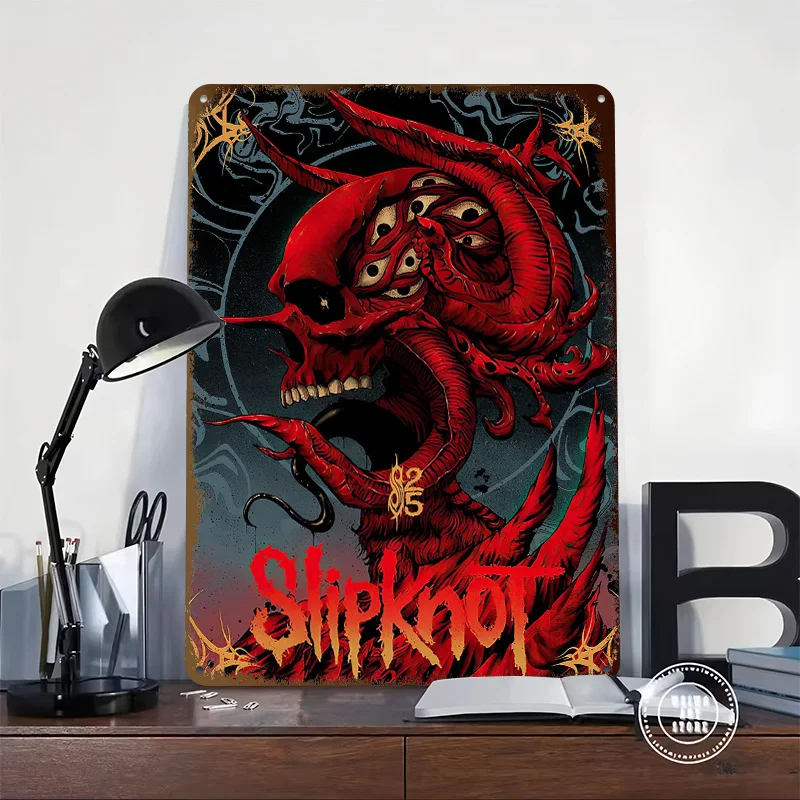 Slipknot We Are Not Your Kind Artwork Tinplate Posters Customizable Wall Art Retro Vintage Metal Signs for Home Room Desk Decor
