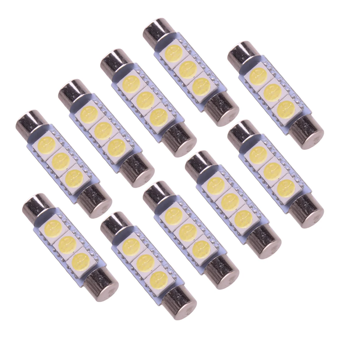 

20pcs 12V 31mm White 5050 3SMD 6641 6614F LED Bulb Universal for Car Auto Sun Visor Light Vanity Mirror Fuse Lamp New