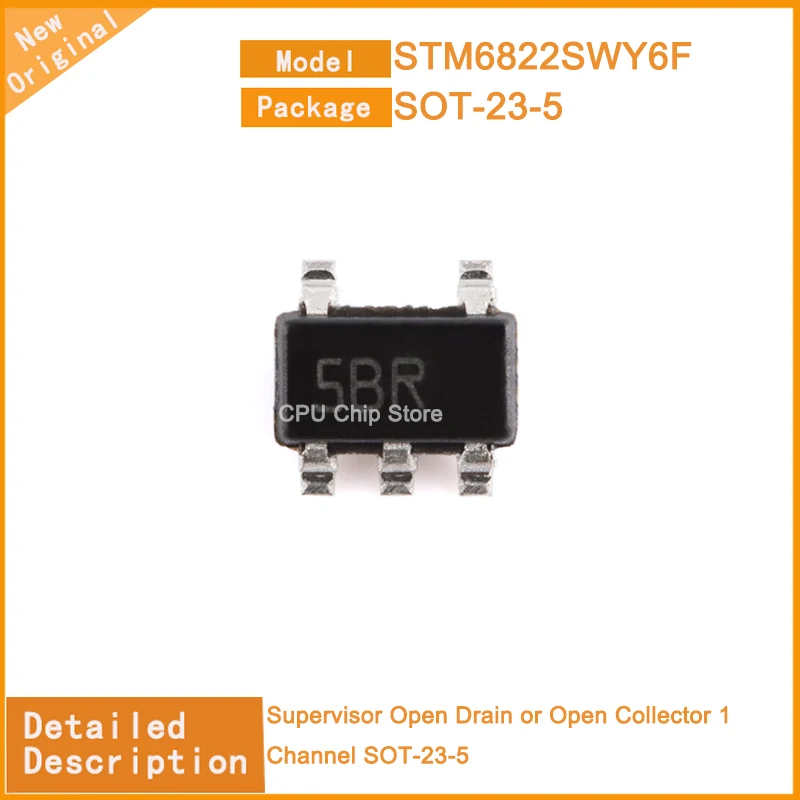 10Pcs/Lot  New Original  STM6822SWY6F  STM6822S Supervisor Open Drain or Open Collector 1 Channel SOT-23-5