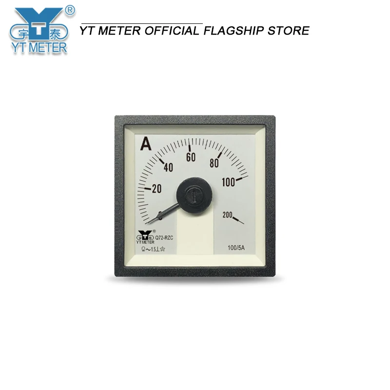 

Q72-RZC AC 2x Overload Ammeter, 50/5A, 100A, 200A, 300A, 240-Degree Pointer Instrument, AC