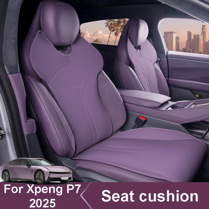 

For XPeng Xiao Peng P7 2025 Car Nappa Leather Seat Cushion Scratch Resistant Wear-resistant Automotive Interior Accessories