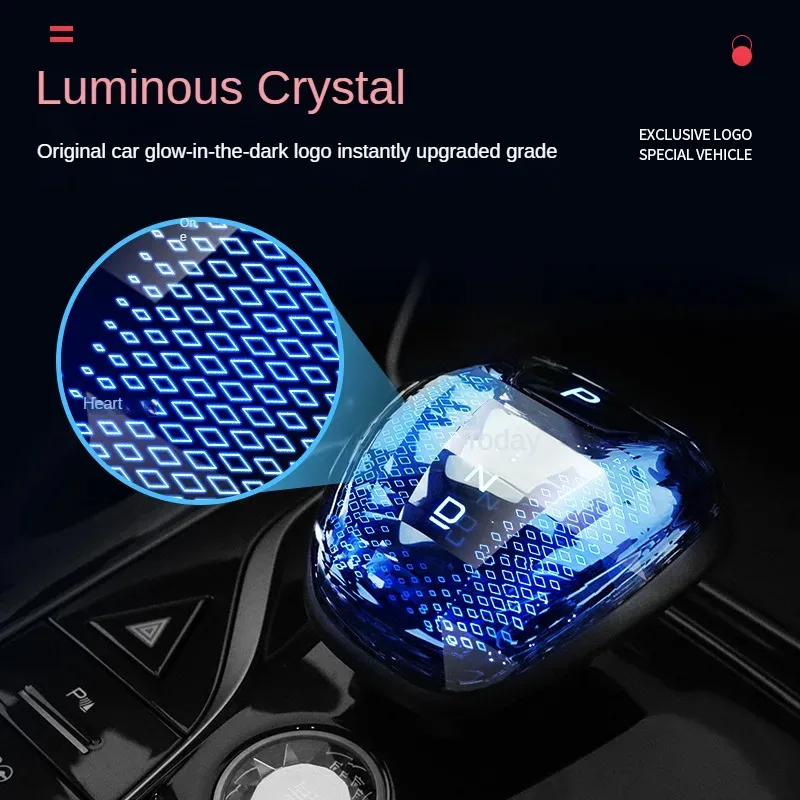 New High Quality Crystal Gear Lever Shift Handle Knob Luminous for BYD Han Tang Song Plus Qin EV DMI Frigate 2021 2025