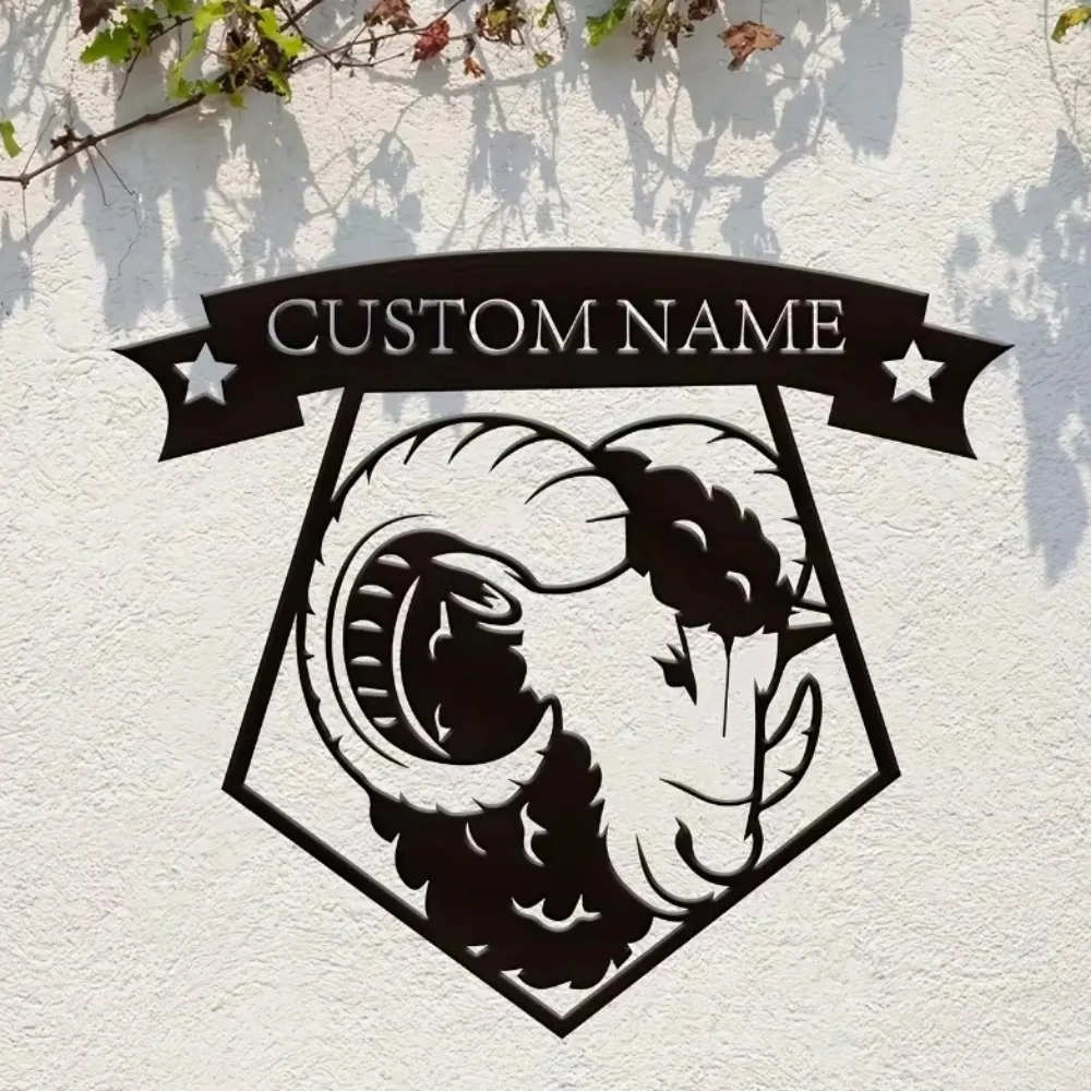 

High - End Unique Metal Ram Wall Decor.Handcrafted,Tailorable,Wall - Mounted, Ideal for Indoor/Outdoor During Multiple Holidays.