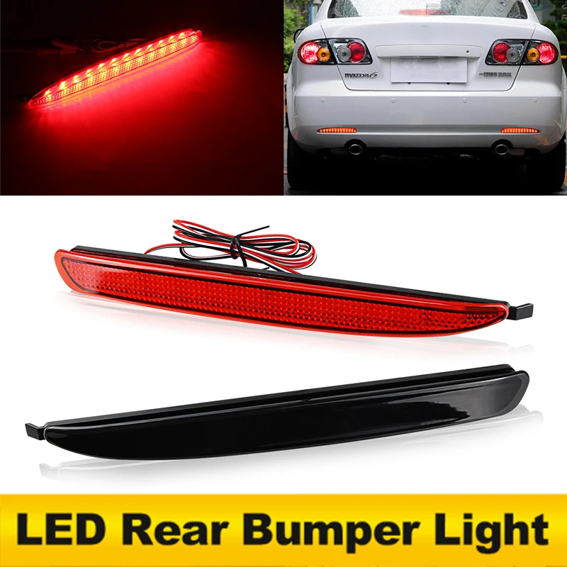 2x led luz refletora do para-choque traseiro para mazda 6 03-08 para mazda6 atenza sport mazdaspeed DBA-GG3S DBA-GG3P DBA-GGEPGK2A-51-5L0
