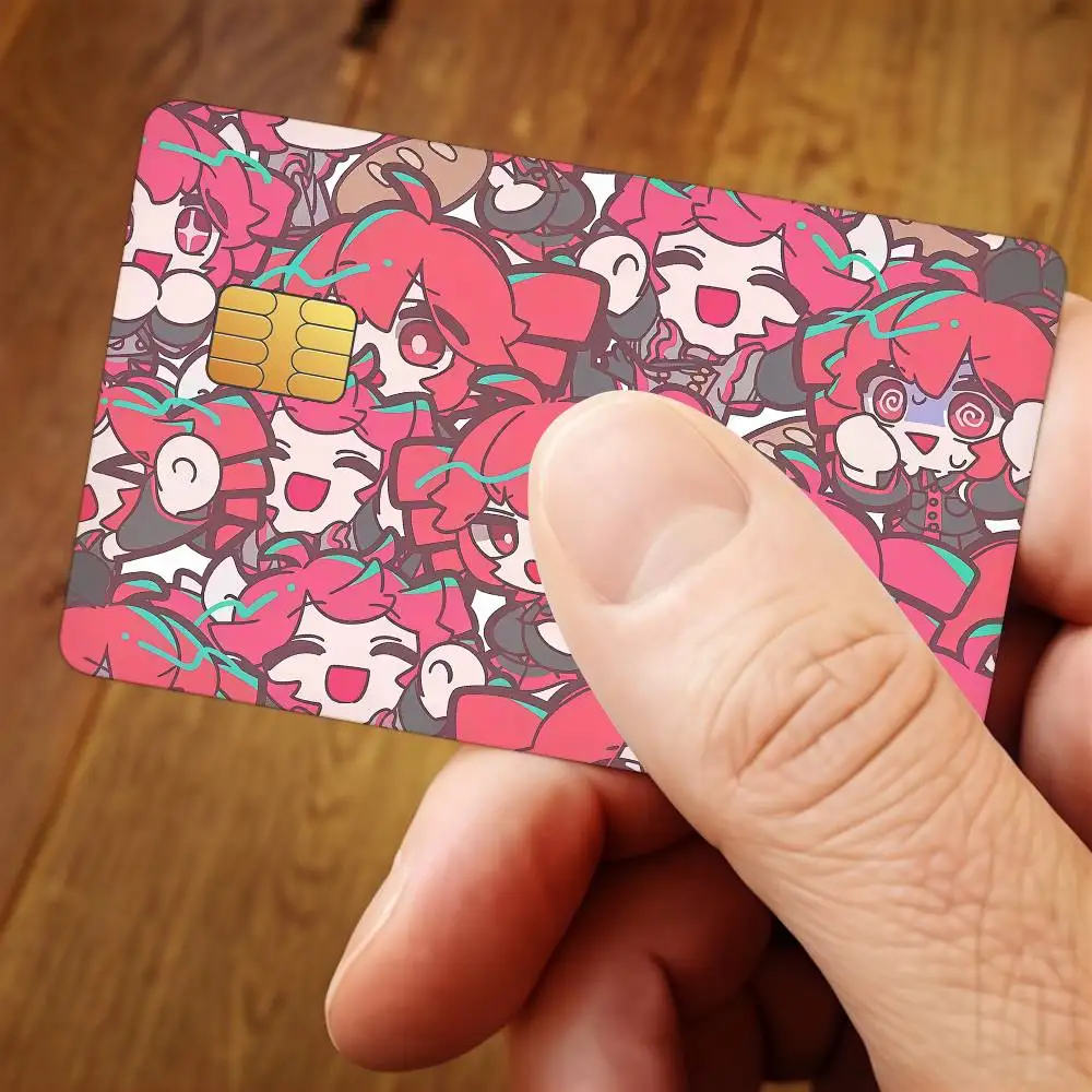 Autocollant de protection pour cartes de crédit et de transport en commun Singer K-Kasane T-Teto, décoration imperméable pour le devant des cartes, 4 pièces