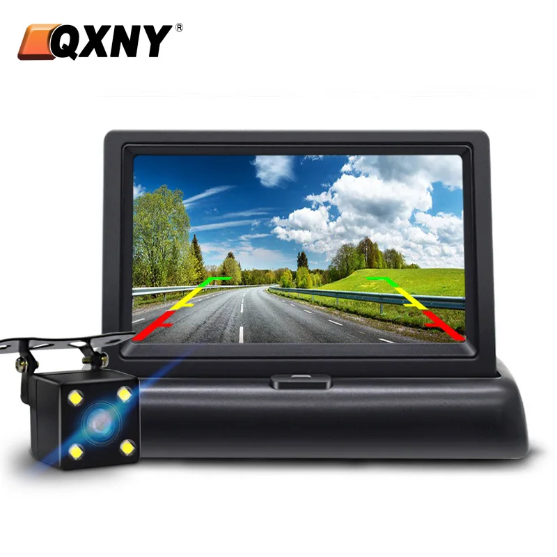 QXNY Car Rear View Backup Camera Wide Degree 4.3