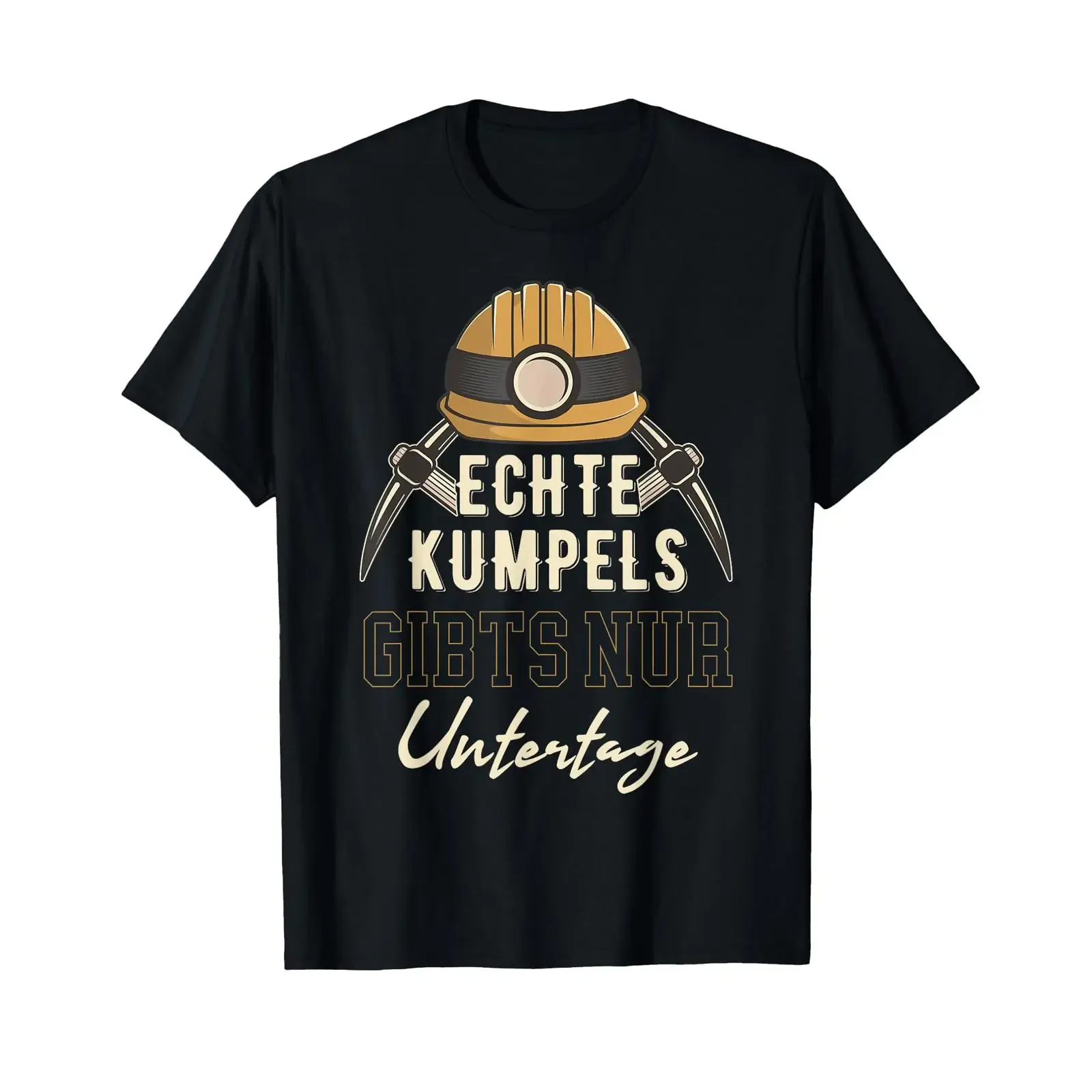 Real buddies only exist underground in mining T shirt vintage Washed Casual streetwear designer clothes Top For Everyday Wear