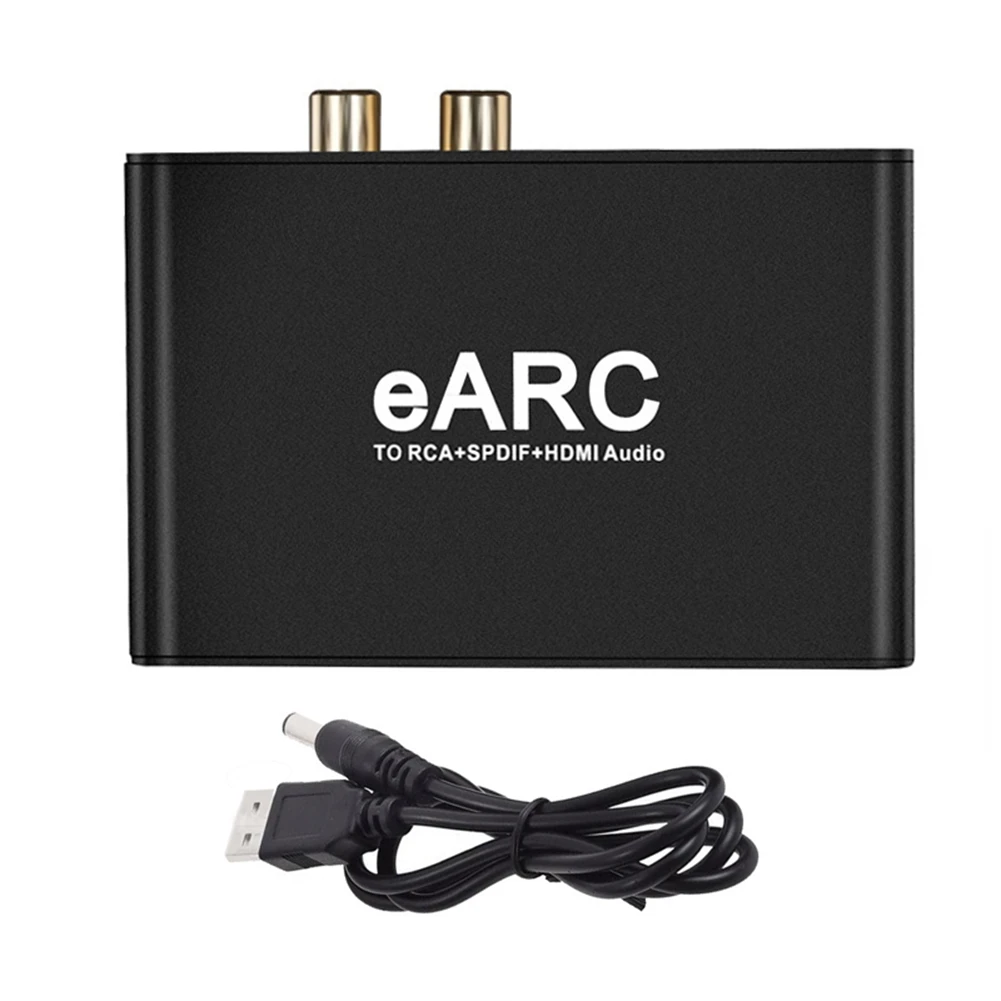 B63B-EARC ARC Audio Converter 192Khz Extractor EARC To RCA Audio Extractor Adapter For DTS Dolby Atoms AC3 LPCM Fiber