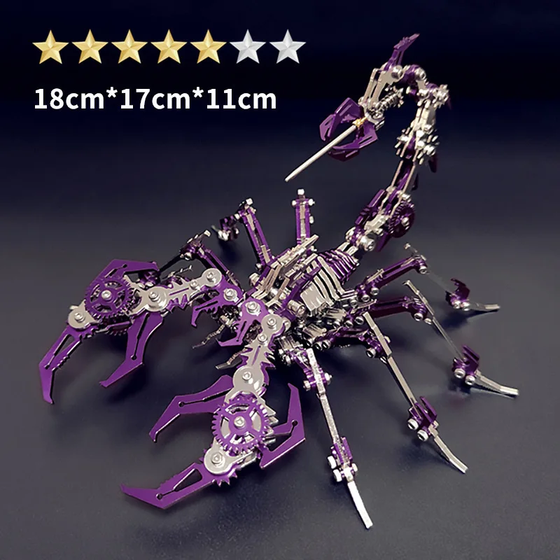 Magic Scorpion mechanical Scorpion metal assembly model tide play hand do DIY handmade toy tabletop decoration