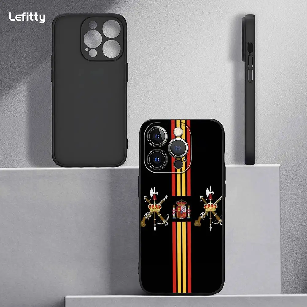 Beroemde Krachtige S-Spaans Legioen Telefoon Case Voor iPhone 16 15 14 13 Pro Max Plus Mini Frosted Soft Shell funda Schokbestendige Gevallen