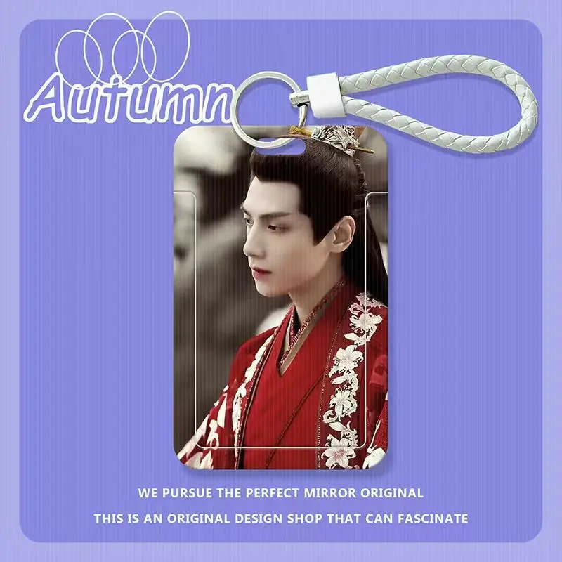 Luo Yunxi Cute Figure Keychain Card Cover Chang Yue Jin Ming Li Susu Bai Lu Key Ring Student Square Lanyard Bus Card Set Pendant