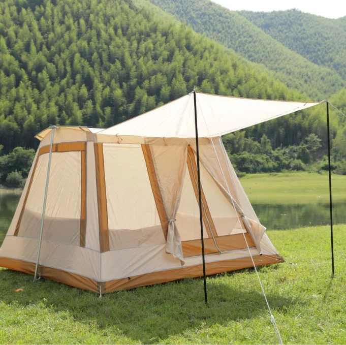 

Заводская уличная портативная палатка для кемпинга, большая солнцезащитная занавеска, непромокаемая четыре сезона, палатки из ткани Оксфорд