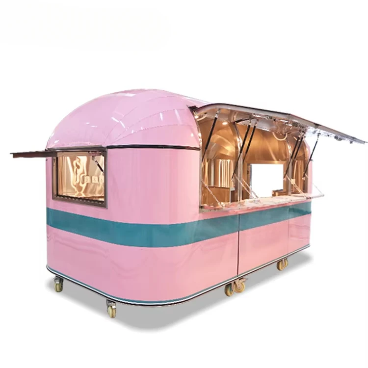 

Customized Beer Cart Mobile Bar Trailers Food Truck With Full Kitchen
