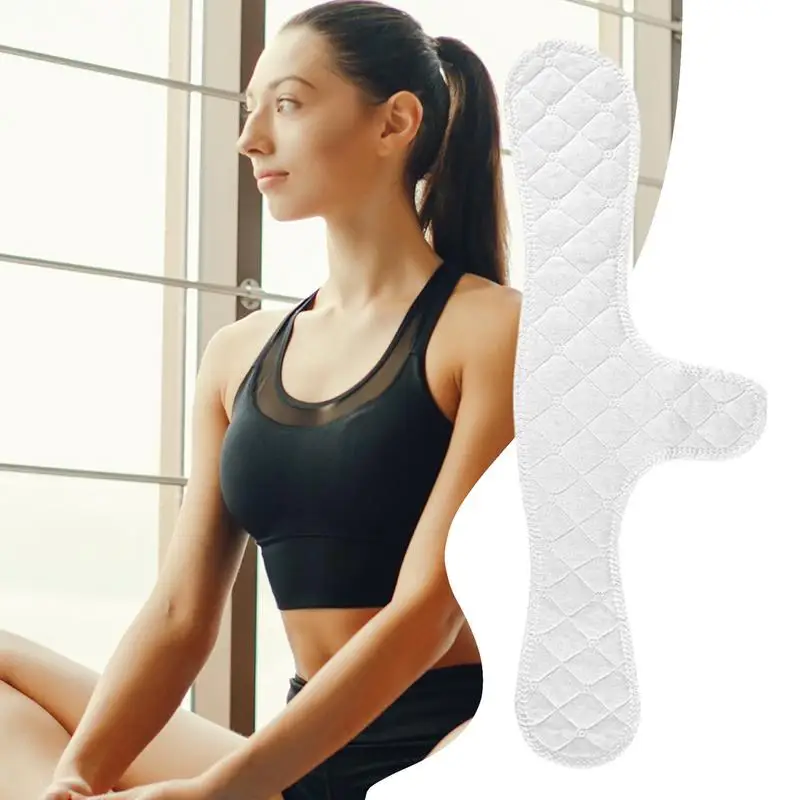 

10 шт., впитывающие пот вкладыши под бюстгальтером, хлопковые прокладки для груди, многоразовые влагоотводящие разделители по коже, подушечки для спортивного нижнего белья