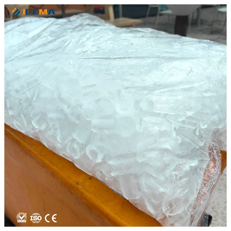 ICEMA 10T Industrial Ice Making Machine 10000kg Per Day Low Power Consumption Engine Pump For Edible Use Ice Tube Maker Machine