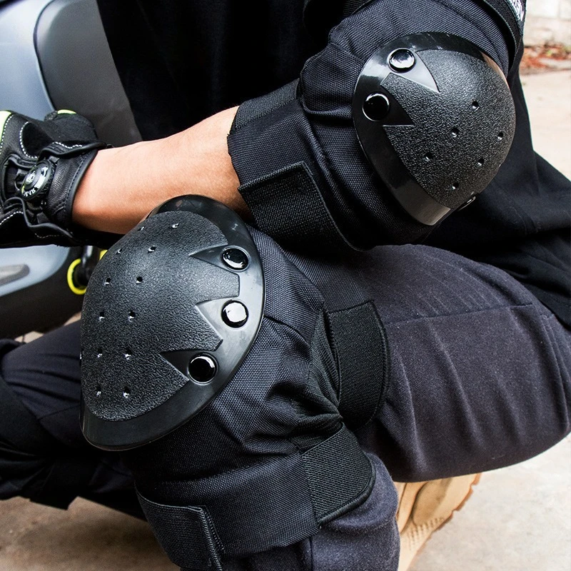 4PCS Motorcycle Knee Pads & Elbow Pads Short Anti-fall Protective Gear Off-Road Riding Motorcycle Protector Equipment