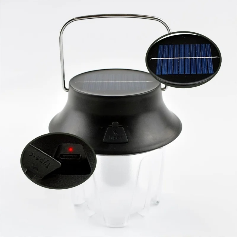 Destaque solar para acampamento ao ar livre, bateria de longa duração, Stall Lights, Canopy Tent Light, CampingLight ambiente