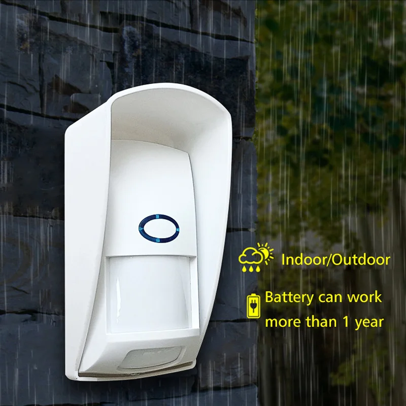 433MHz Wireless Infrared Detector Human Motion Detection Outdoor Waterproof Pet Proof Anti-interference Sensor Anti-theft Alarm