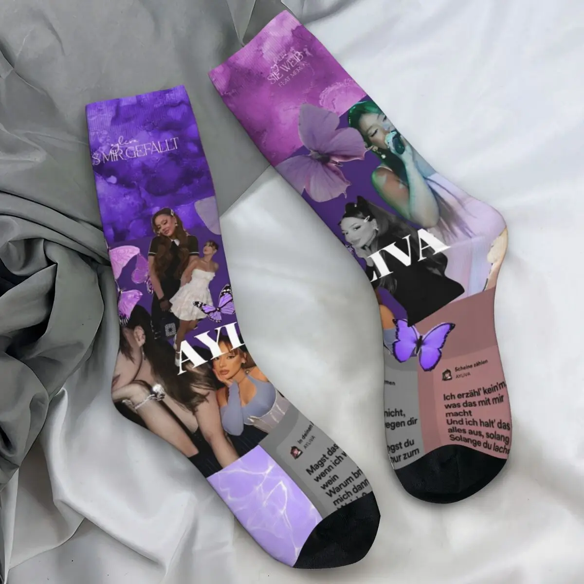 Ayliva Collage Merchandise Tour 2025 Socks Modern Stockings  Anti Bacterial Adults Men Socks Medium Soft Design Skateboard Socks