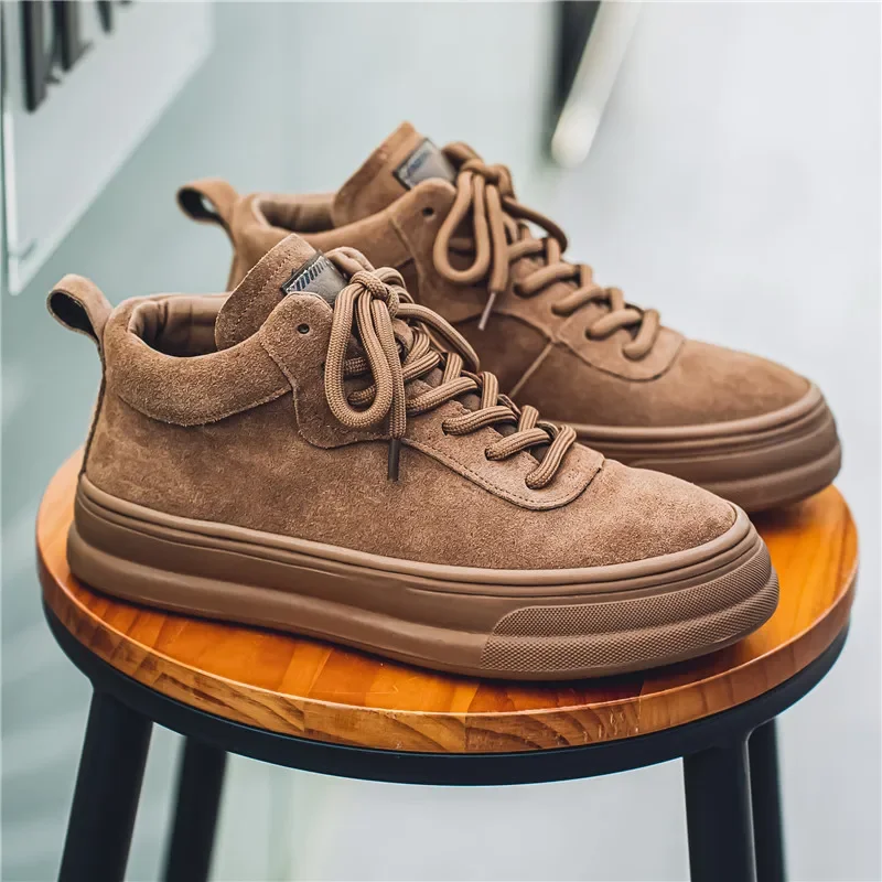 Baskets de Skateboard pour Homme, Mocassins de dehors et Loisirs, Résistantes à l'Usure, Antidérapantes, Douces et Confortables, Rondes, Nouvelle Collection