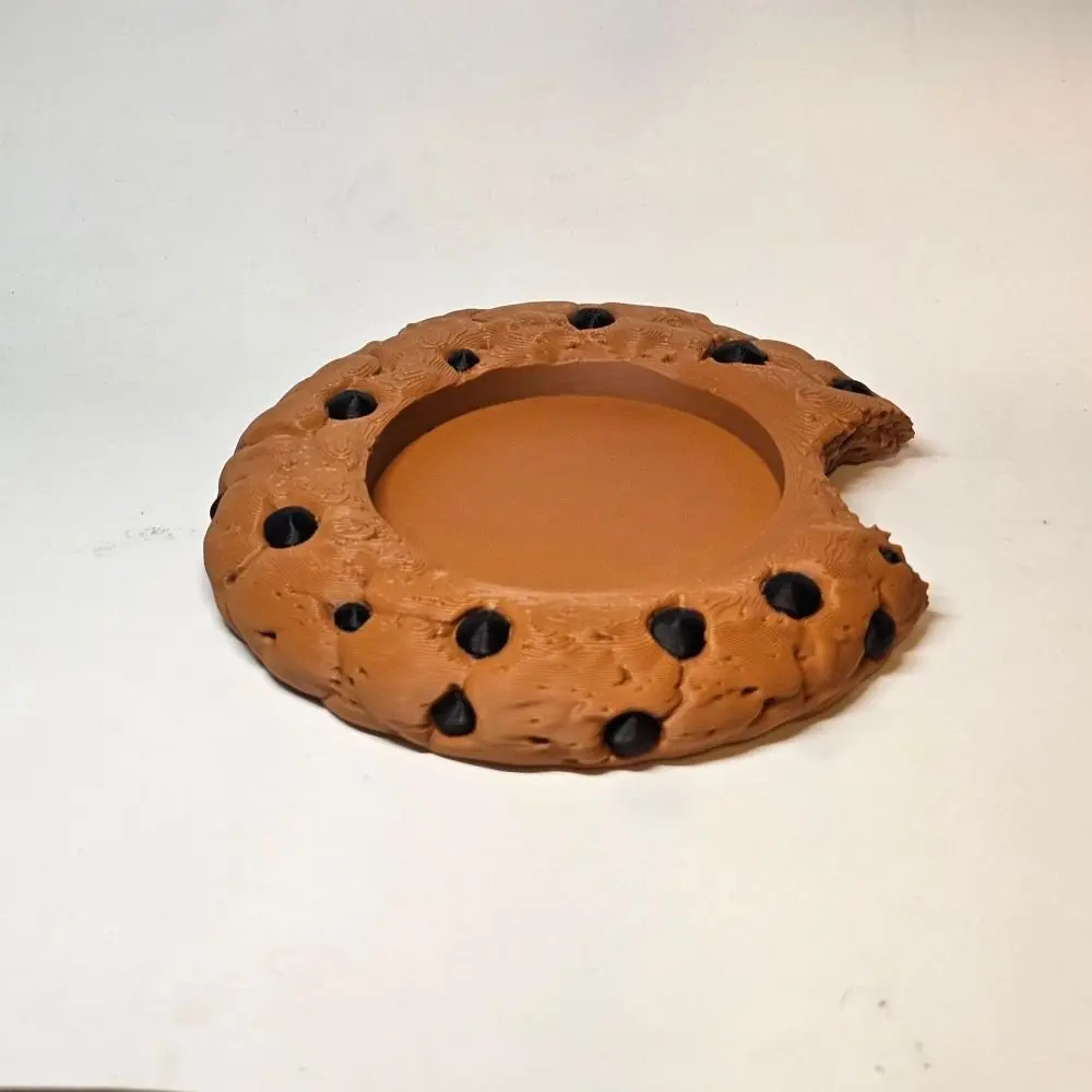 3D Simulation Chocolate Chip Cookie Coaster Heat Resistant Absorbent Material Cup Holder Coaster Bite Mark Detail Mug Coaster