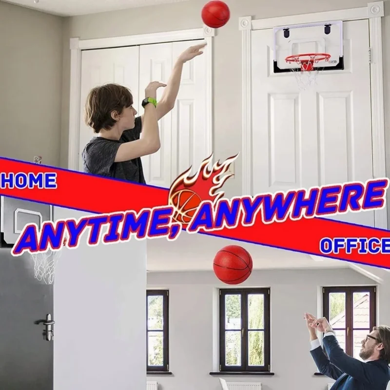 Indoor Mini Basketbalring Set Punch Gratis Hangend Type Mobiele Mini Basketbalring Voor Deur