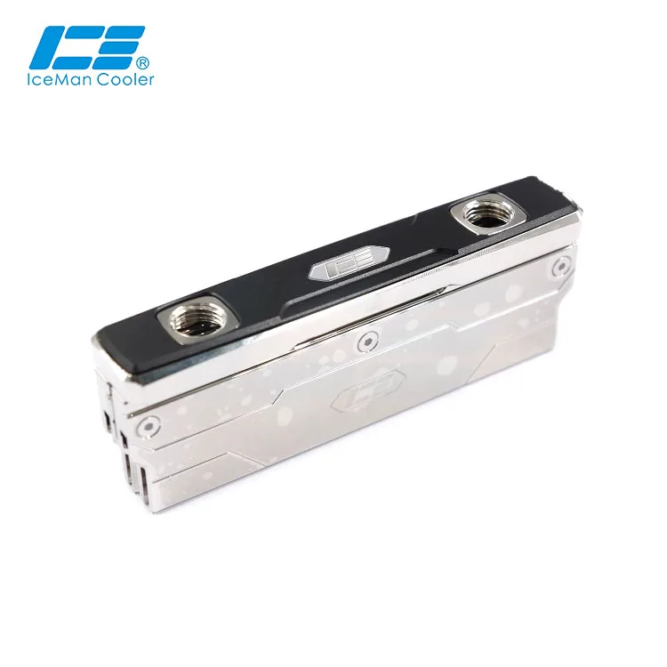 IceManCooler Full Nickel Micro Channel Direct Touch Memory Chip RAM Armor Water Block, 2 RAM Socket Overclock Copper Cooler, G1/4"