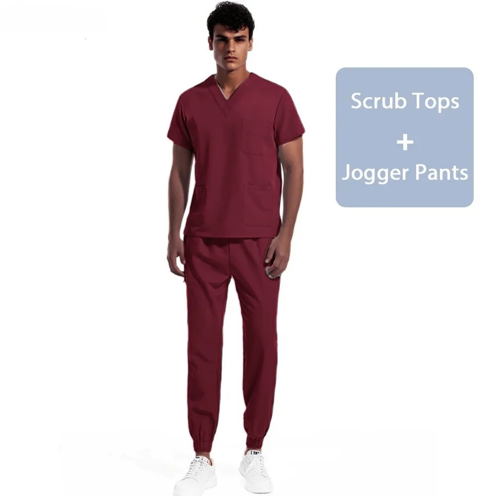 Vêtements de travail pour hommes, uniforme unisexe en tissu extensible multicolore, hauts et jogging, combinaison de gommage s-xxl