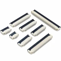 10pcs 0.5mm 1mm Pitch FPC FFC Under Clamshell Socket Flat Cable Connector 4P 5P 6P 8P 10P 12P 14P 16P 20P 22P 24P 30P 34P 40P 50