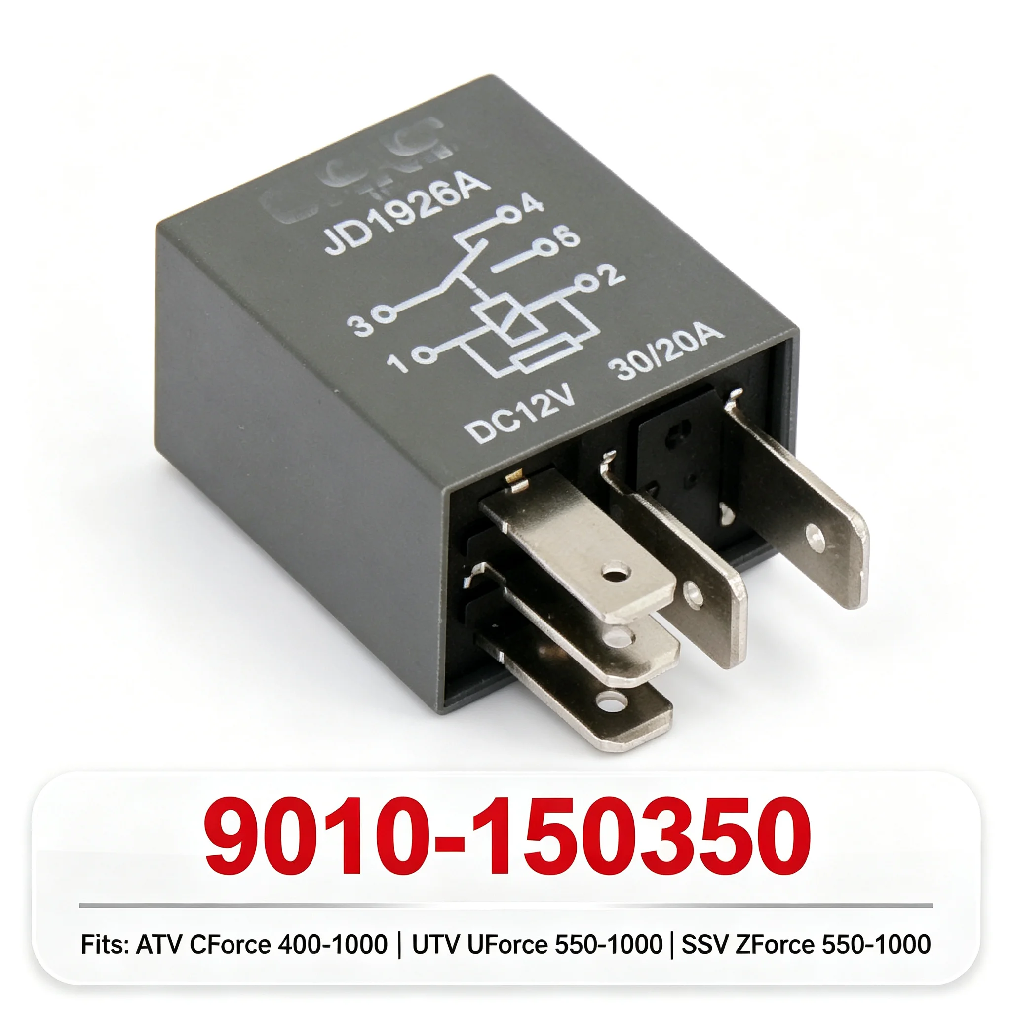 For CFMoto Auxiliary Relay 9010-150350 901-15.03.50 5-Pin Electrical CForce 400 500 600 800 1000 ZForce UForce ATV SSV UTV Moto
