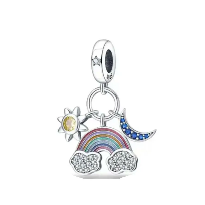Hot Selling 925 Silver Earphones Microphone,Iron Tower, Guitar,Firefly Pendant Suitable for European Bracelets Exquisite Jewelry image 4