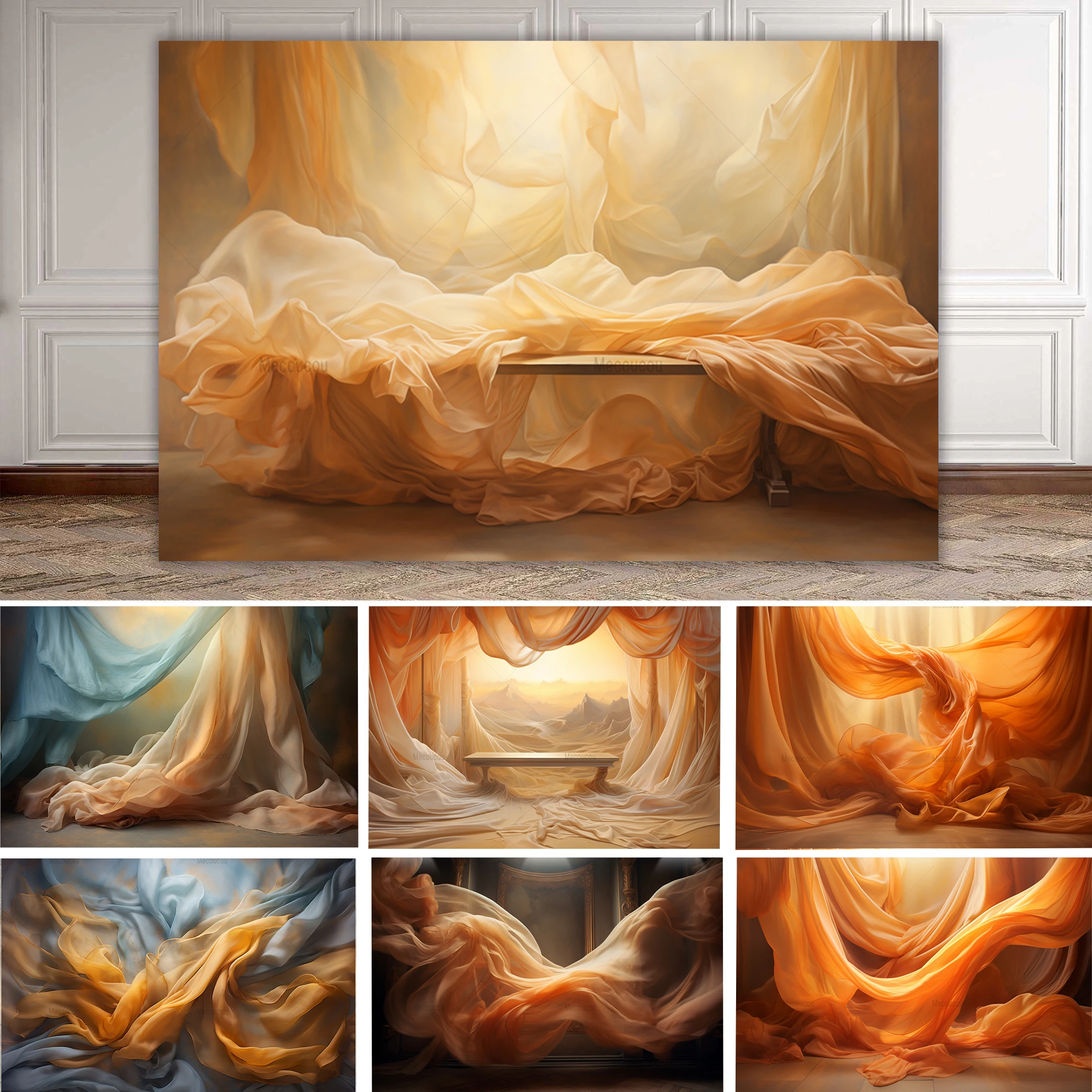 

Satin Photography Background Silk Glossy Fabric Merchandise Jewelry Cosmetics Expectant Mother Party Baby Show Photo Decoration