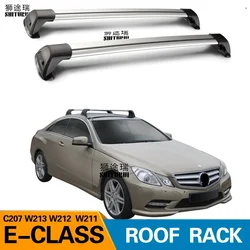 2 Pcs for Mercedes-Benz E-Class W213 C207 W212 W211 Sedan Roof Bar Car Special Aluminum Alloy Belt Lock Led Shooting CORSS RACK