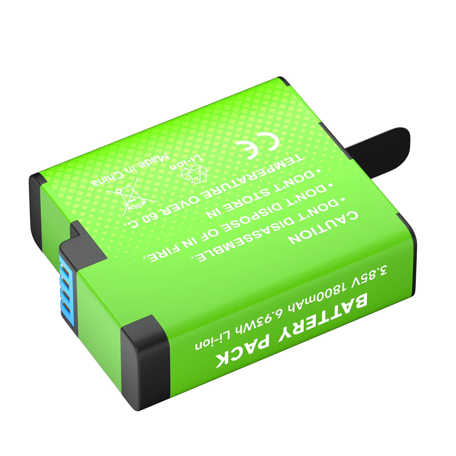 1800 mAh batterij voor Gopro Hero 8 Hero 7 Hero 6 Hero 5 Hero 2018 batterijen actiecamera-accessoires Gopro 8 groene batterij