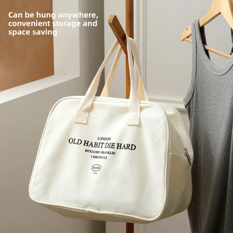 Canvas bag, large-capacity toiletry bag, travel luggage bag, versatile portable lightweight storage bag, travel bag