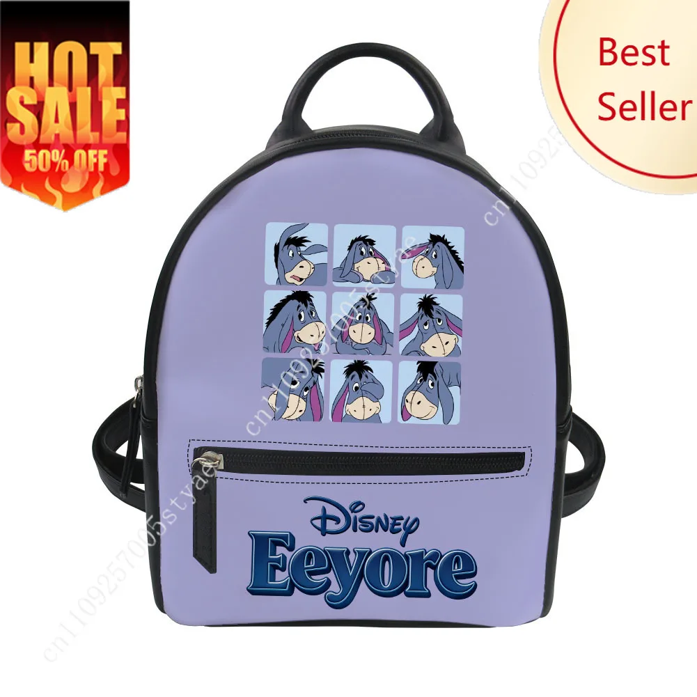 

Eeyore Backpack Disney Cartoon Decorate Leather Bags Design Your Photo Logo Text Party Holiday Custom Gifts