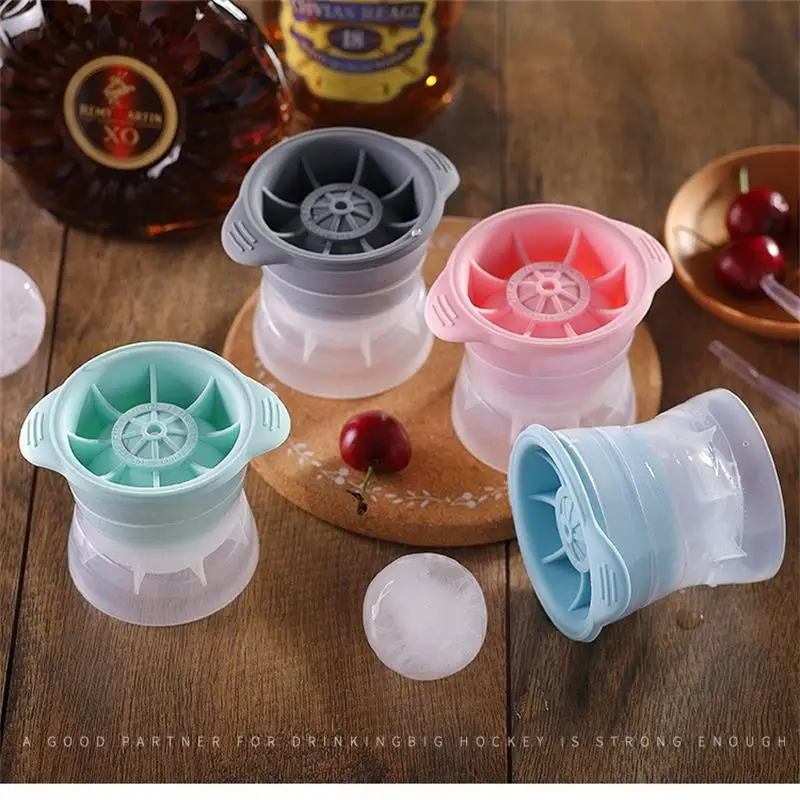 Silicone Sphere Ice Cube Mold Kitchen Stackable Slow Melting DIY Ice Ball Round Jelly Making Mould For Cocktail Whiskey Drink